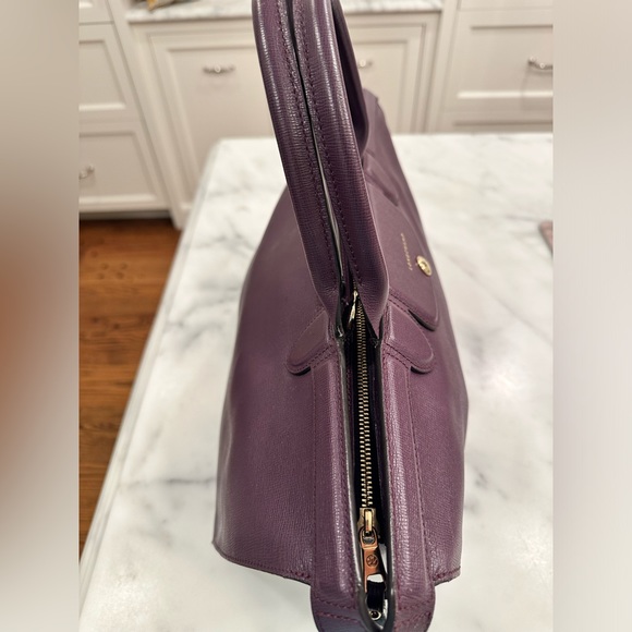 Authentic Longchamp Le Pliage Heritage Top Handle Bag in purple / maroon - Picture 4 of 12